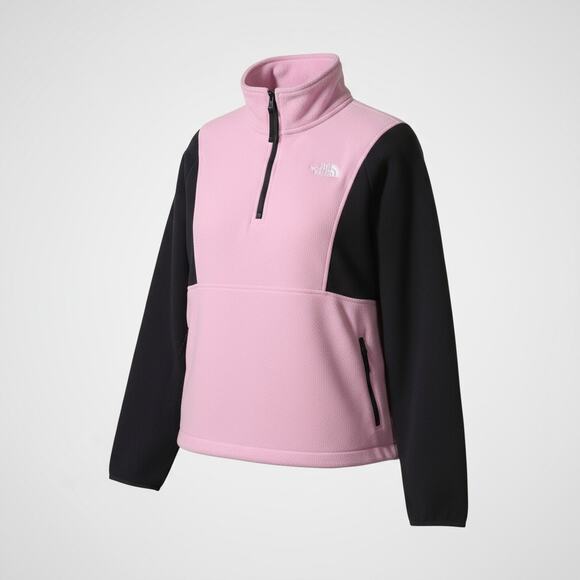 The North Face Fleece Pullover TKA Attitude Womens XL Zipper Cameo Pink Black - Picture 2 of 12